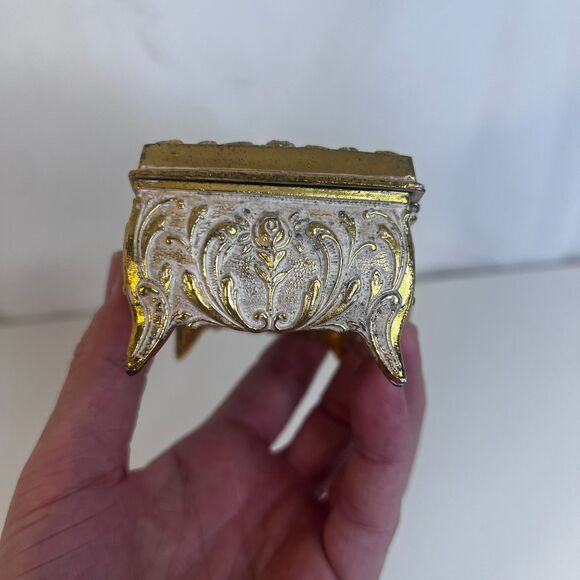 Farrington Hummel Theme Trinket Jewelry Box Ornate Scroll Victorian Style Japan - Picture 9 of 11